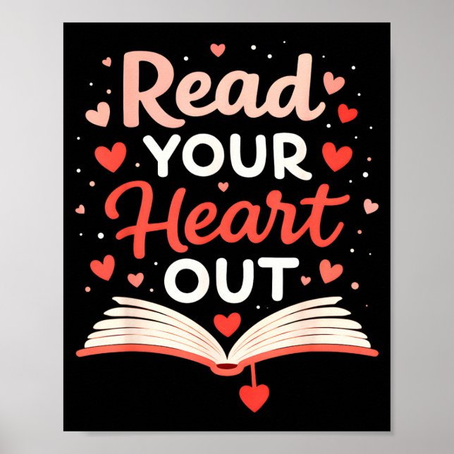 Read Your Heart Out Funny Valentine Teacher Bookwo Poster (Front)