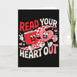 Read Your Heart Out Valentines Day Retro Teacher B Card