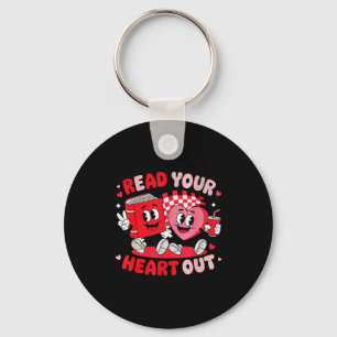 Read Your Heart Out Valentine's Day Retro Teacher Key Ring