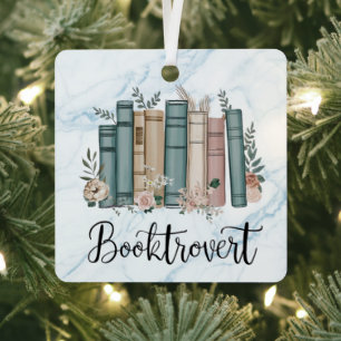 Reader, Bookworm, Booktrovert books lover, custom Metal Tree Decoration