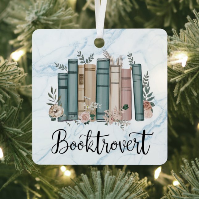 Reader, Bookworm, Booktrovert books lover, custom Metal Tree Decoration (Insitu)