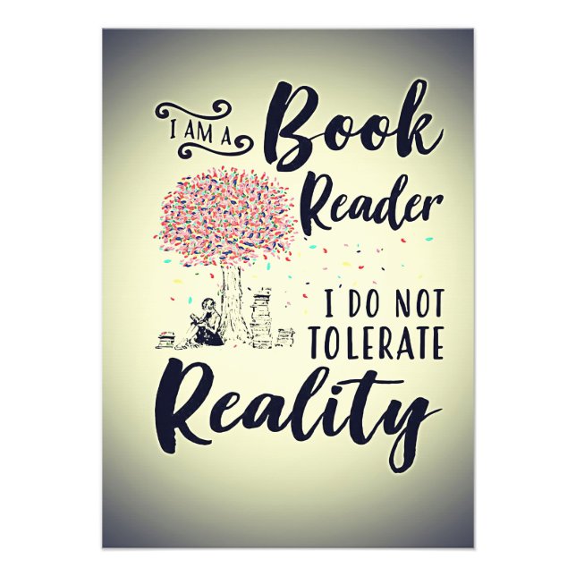 Reader Gift I Am A Book Reader Photo Print (Front)