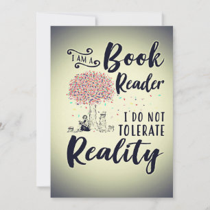 Reader Gift I Am A Book Reader Thank You Card