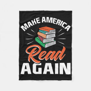 Reader Gift Make America Read Again Fleece Blanket
