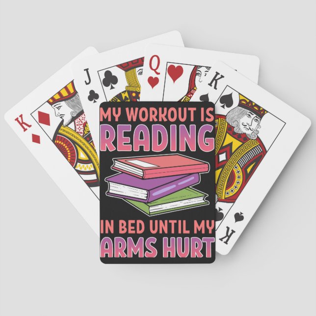 Reader Gift My Workout Is Reading In Bed Playing Cards (Back)