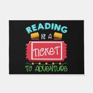 Reader Gift Reading Is A Ticket To Adventure Doormat