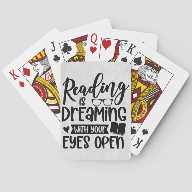 Reader Gift Reading Is Dreaming Playing Cards (Back)