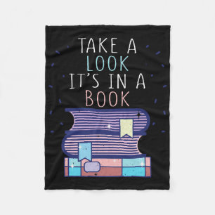 Reader Gift Take A Look In A Book Fleece Blanket