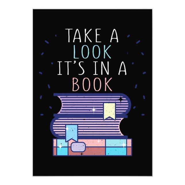 Reader Gift Take A Look In A Book Photo Print (Front)