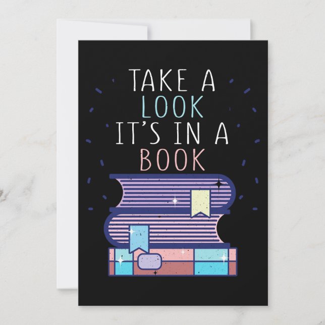 Reader Gift Take A Look In A Book Thank You Card (Front)