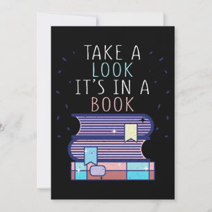 Reader Gift Take A Look In A Book Thank You Card