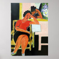 Reader on Black Background Matisse