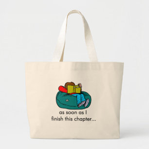 Reader T-shirts and Gifts. Large Tote Bag
