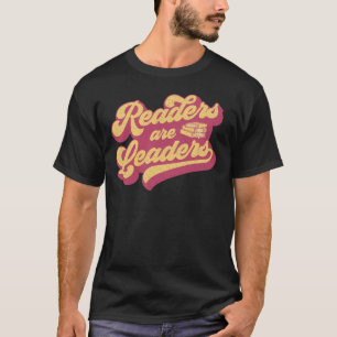 Readers Are Leaders Boho Leopard Book Lover Back T T-Shirt