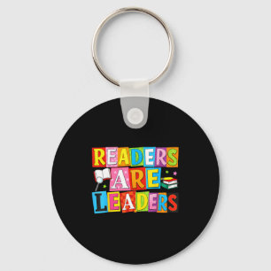 Readers are leaders funny reading book lover key ring