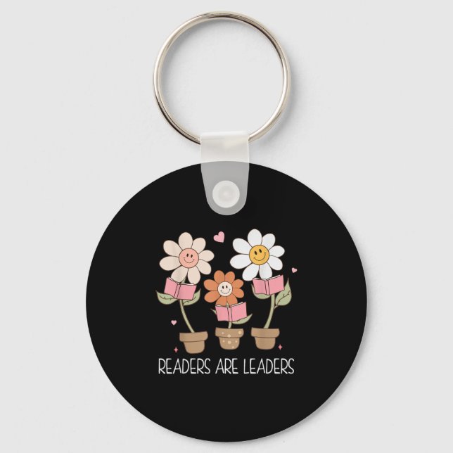 Readers Are Leaders Motivational Reading Book Quot Key Ring (Front)