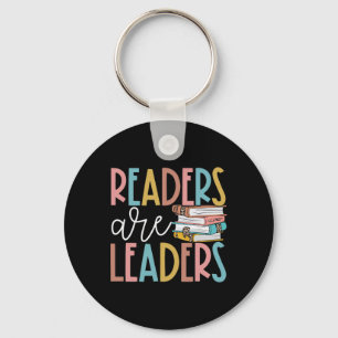 Readers Are Leaders Reading Book Lovers Teacher Wo Key Ring