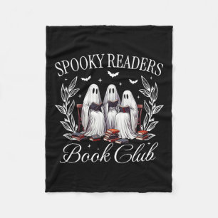 Readers Book Club Funny Ghost Teacher Happy Hallow Fleece Blanket