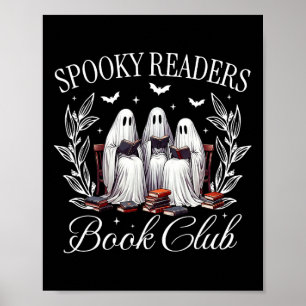 Readers Book Club Funny Ghost Teacher Happy Hallow Poster