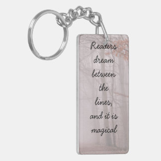 Readers dream between the lines... key ring