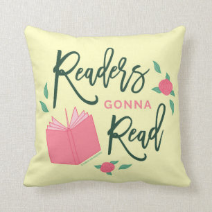 Readers Gonna Read Bookish Floral Cushion