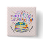 Readers Humour Stack of Books with Fictions Cute