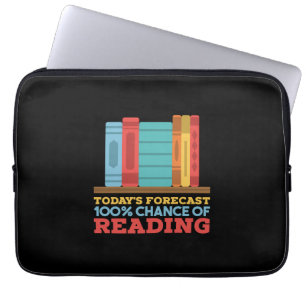 Reading - 100% Chance of Reading Funny Book Laptop Sleeve