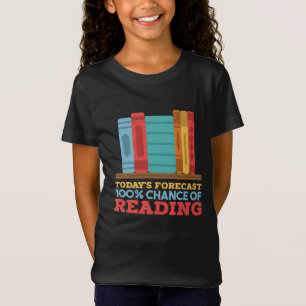 Reading - 100% Chance of Reading Funny Book T-Shirt