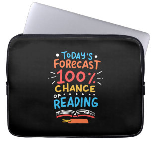 Reading - 100% Chance of Reading Laptop Sleeve