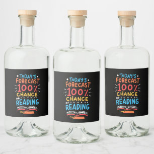 Reading - 100% Chance of Reading Liquor Bottle Label