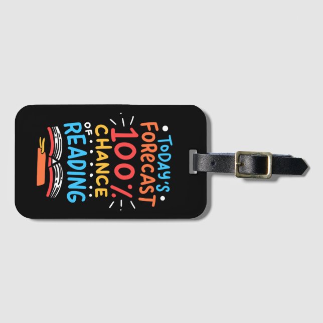 Reading - 100% Chance of Reading Luggage Tag (Front Horizontal)