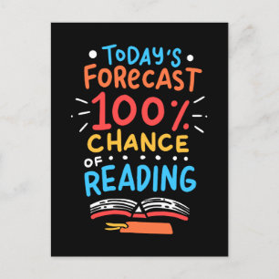 Reading - 100% Chance of Reading Postcard
