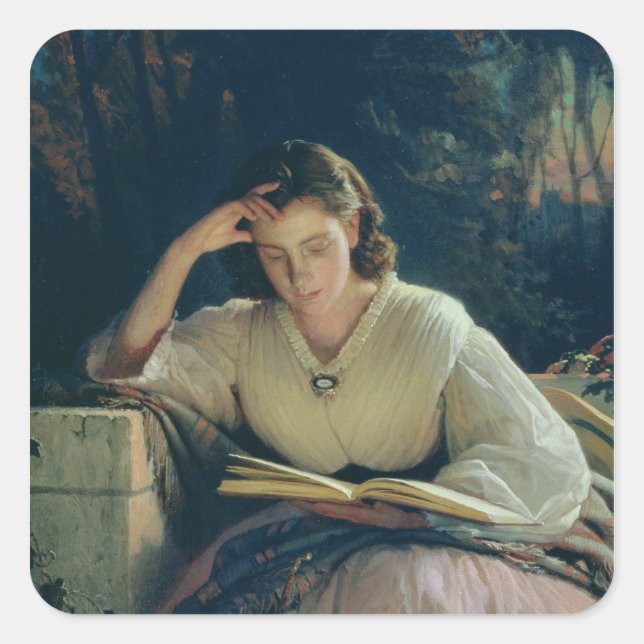 Reading , 1863 square sticker (Front)