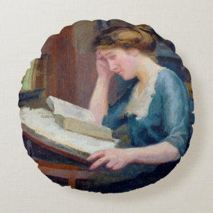 Reading 2 round cushion