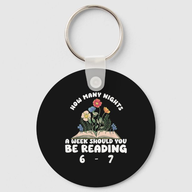 Reading 67 Meme Englieacher Funny 67 Book Lover Hu Key Ring (Front)