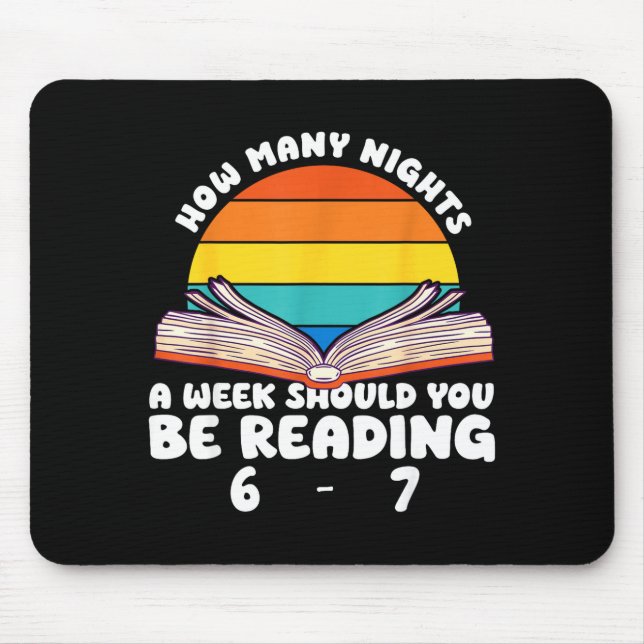 Reading 67 Meme Englieacher Funny 67 Book Lover Hu Mouse Mat (Front)