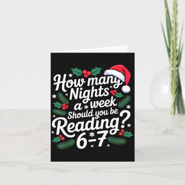 Reading 67 Meme Englieacher Funny 67 Christmas  Card (Front)