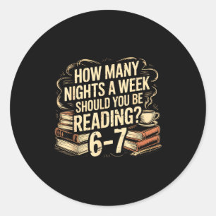 Reading 67 Meme Englieacher Funny 67 Librarian  Classic Round Sticker