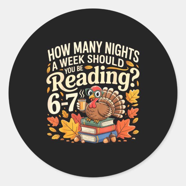 Reading 67 Meme Englieacher Funny 67 Turkey  Classic Round Sticker (Front)