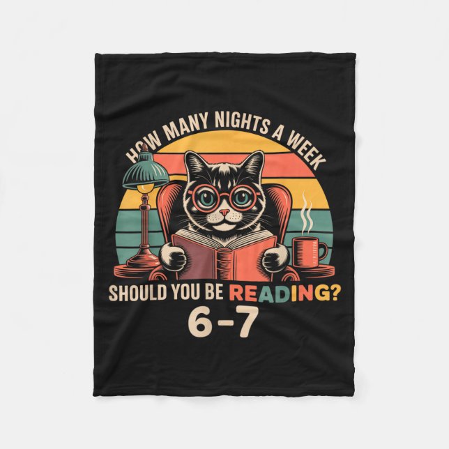 Reading 67 Meme Englieacher In Funny 67 Retro Cat  Fleece Blanket (Front)