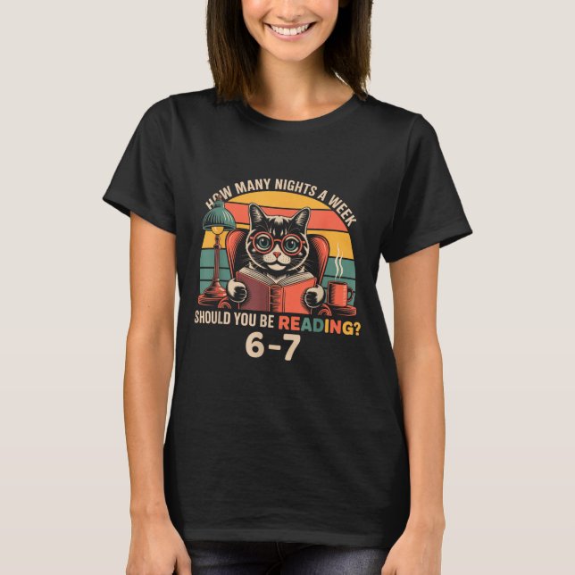 Reading 67 Meme Englieacher In Funny 67 Retro Cat  T-Shirt (Front)