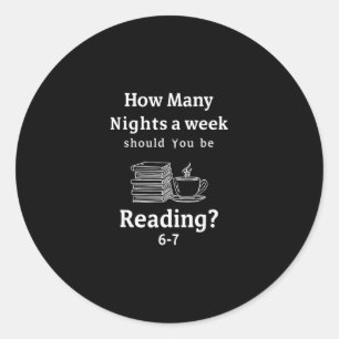 Reading 67 Meme English Teacher Funny 67 Book Love Classic Round Sticker