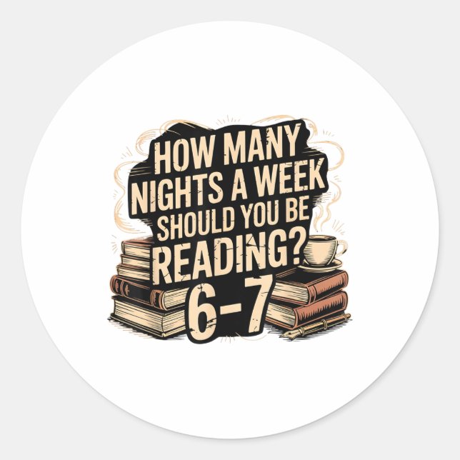 Reading 67 Meme English Teacher Funny 67 Librarian Classic Round Sticker (Front)