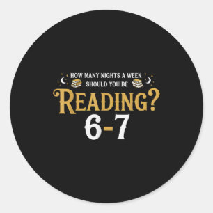 Reading 67 Meme Teacher School Librarian Englieach Classic Round Sticker