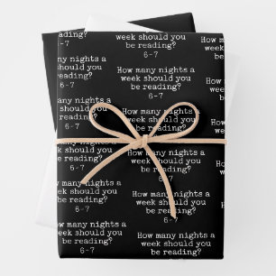 Reading 6-7 Funny Teacher School Librarian English Wrapping Paper Sheet