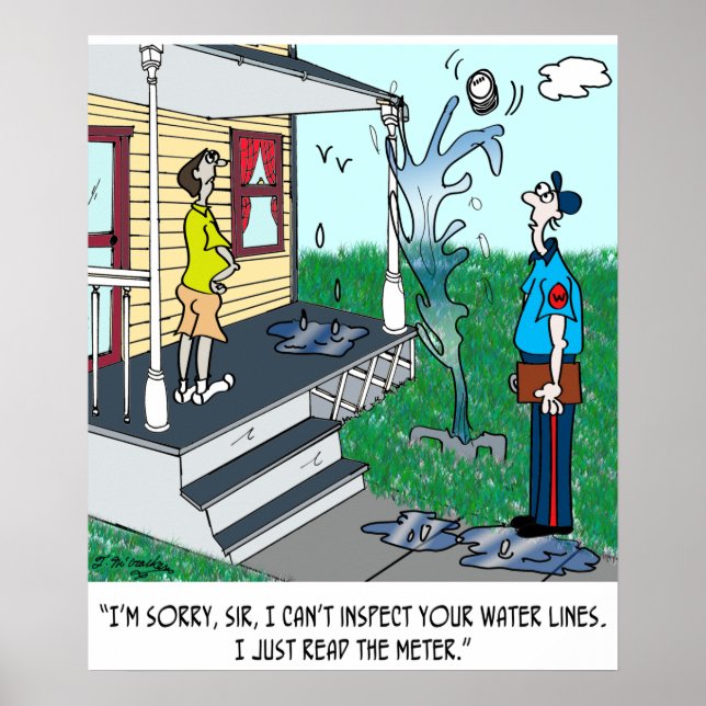 Reading a Metre While Springing a Leak Poster (Front)