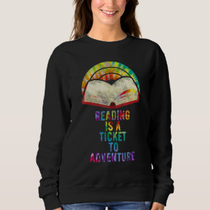 Reading Adventure Tiedye Books Reader Bookworm Hob Sweatshirt