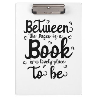 Reading Art Between The Paper Of A Book Clipboard