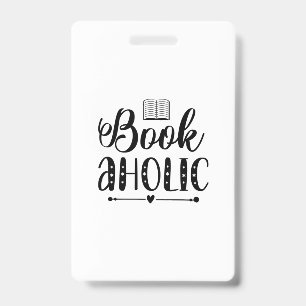 Reading Art Book Aholic ID Badge