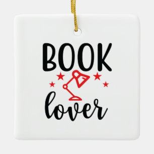 Reading Art Book Lover Ceramic Ornament